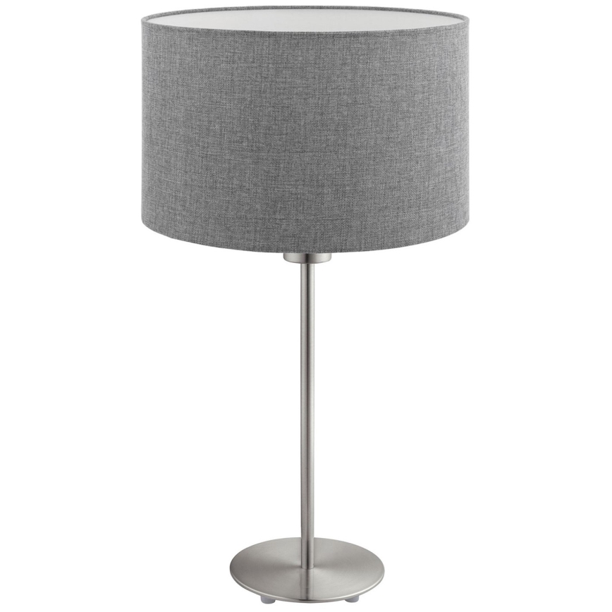 Eglo - LED  Stolní lampa TUNJA 1xE27/60W/230V 38,5 cm matný chrom/šedá