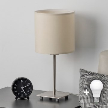 Eglo - LED Stolní lampa TUNJA 1xE27/60W/230V krémová