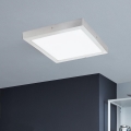 Eglo - LED Stropní svítidlo 1xLED/25W/230V stříbrná hranatý 40x40 cm