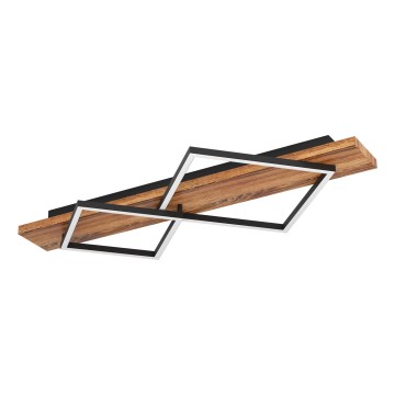 Eglo - LED Stropní svítidlo LED/13W/230V + LED/15W černá/hnědá