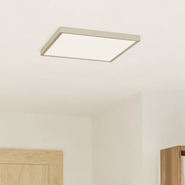 Eglo - LED Stropní svítidlo LED/17,5W/230V 2700/4000/6500K 39x39 cm matný chrom