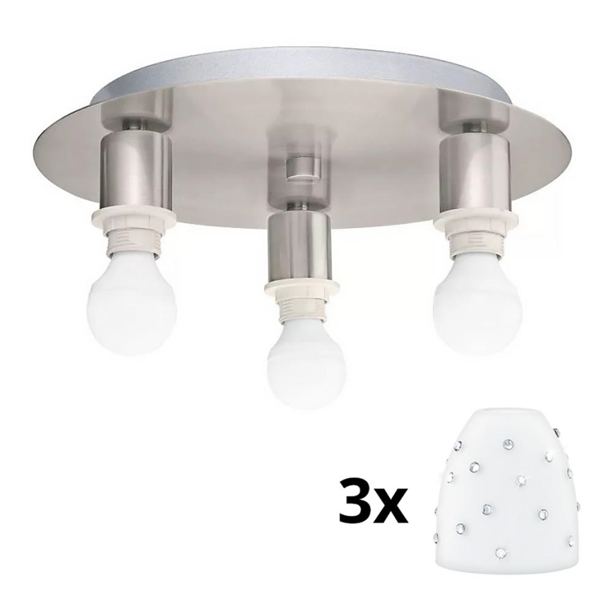 Eglo - LED Stropní svítidlo MY CHOICE 3xE14/4W/230V matný chrom/bílá