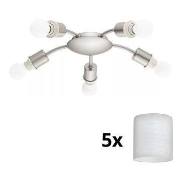 Eglo - LED Stropní svítidlo MY CHOICE 5xE14/4W/230V  matný chrom/bílá