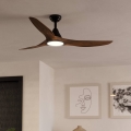 Eglo - LED Stropní ventilátor LED/19W/230V 3000/4000/5000K pr. 132 cm hnědá + dálkové ovládání