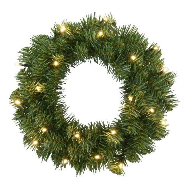 Eglo - LED Venkovní vánoční věnec se senzorem 20xLED/0,064W/3xAA IP44 pr. 38 cm