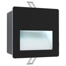 Eglo - LED Venkovní zápustné svítidlo LED/3,7W/230V IP65 černá