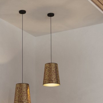 Eglo - Lustr na lanku 1xE27/25W/230V zlatá/růžová