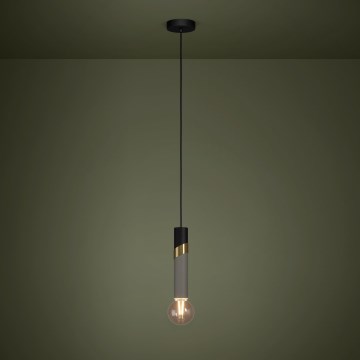 Eglo - Lustr na lanku 1xE27/40W/230V černá/zlatá