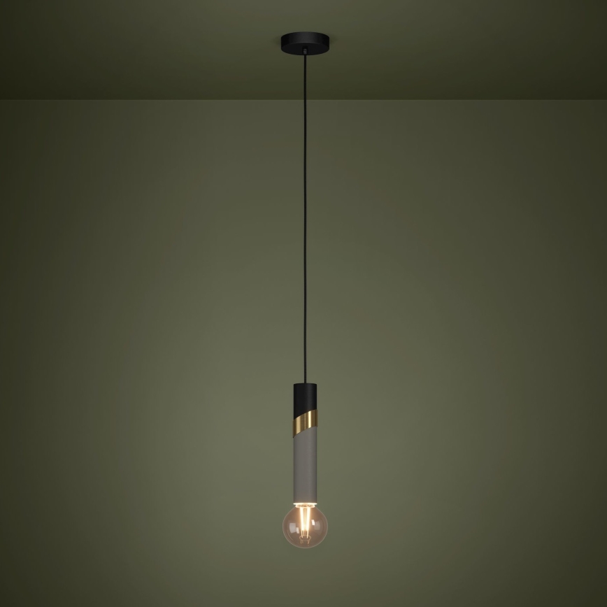 Eglo - Lustr na lanku 1xE27/40W/230V černá/zlatá
