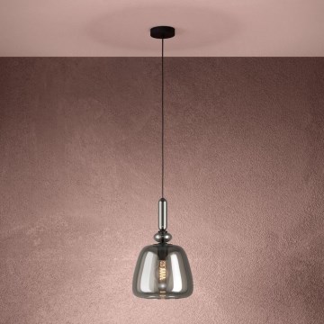 Eglo - Lustr na lanku 1xE27/40W/230V kouřová
