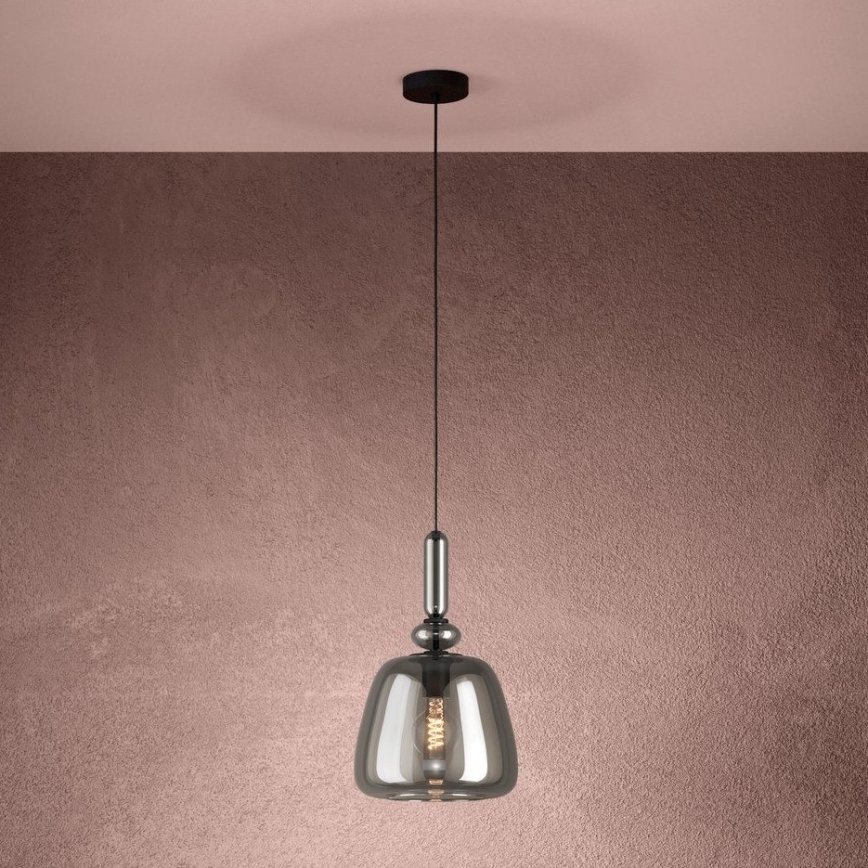 Eglo - Lustr na lanku 1xE27/40W/230V kouřová