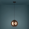 Eglo - Lustr na lanku 1xE27/40W/230V měděná