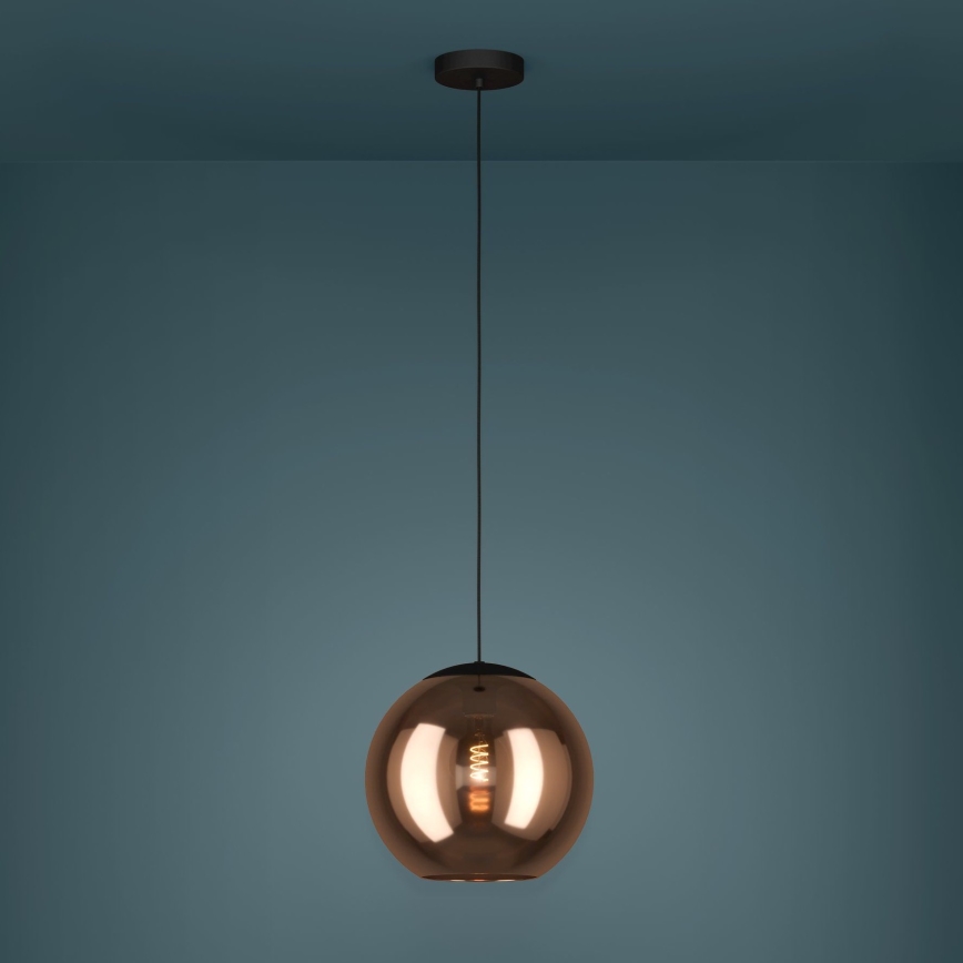 Eglo - Lustr na lanku 1xE27/40W/230V měděná