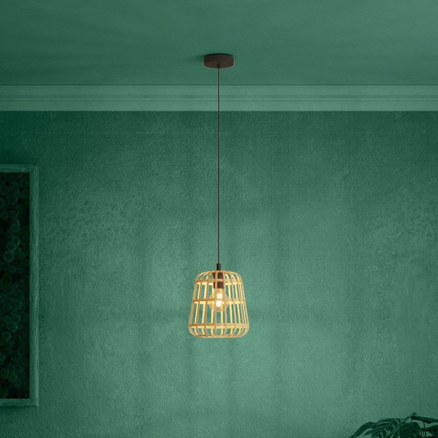 Eglo - Lustr na lanku 1xE27/40W/230V pr. 24 cm bambus