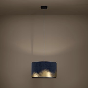 Eglo - Lustr na lanku 1xE27/40W/230V pr. 38 cm modrá/zlatá