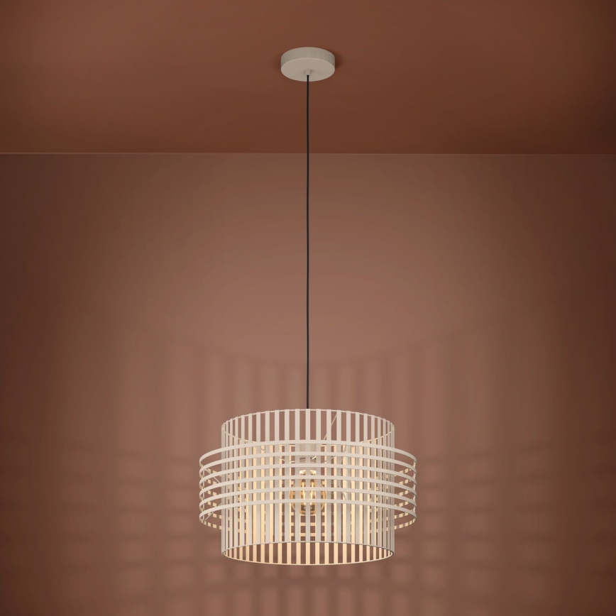Eglo - Lustr na lanku 1xE27/40W/230V pr. 48 cm krémová