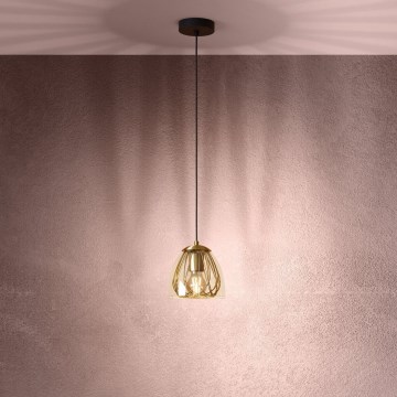Eglo - Lustr na lanku 1xE27/40W/230V zlatá