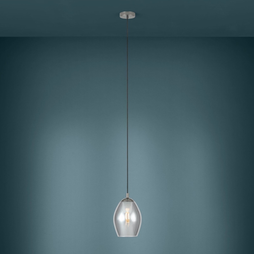 Eglo - Lustr na lanku 1xE27/60W/230V kouřová