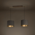 Eglo - Lustr na lanku 2xE27/40W/230V hnědá/zlatá