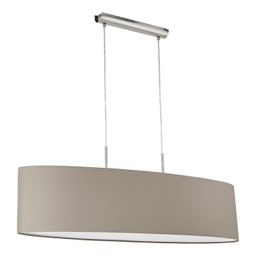 Eglo - Lustr na lanku 2xE27/60W/230V taupe