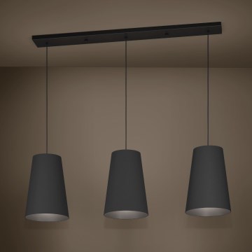 Eglo - Lustr na lanku 3xE27/40W/230V černá