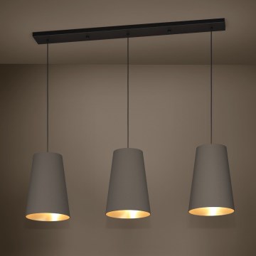 Eglo - Lustr na lanku 3xE27/40W/230V hnědá