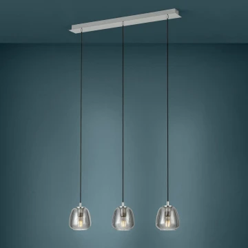 Eglo - Lustr na lanku 3xE27/40W/230V kouřová