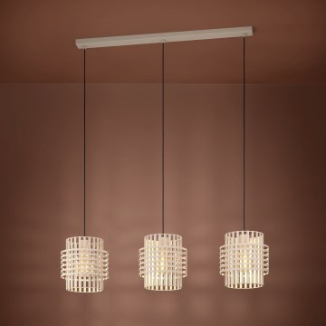 Eglo - Lustr na lanku 3xE27/40W/230V krémová