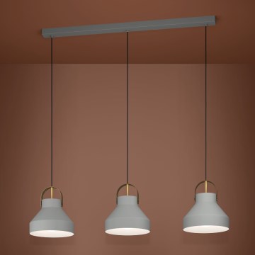 Eglo - Lustr na lanku 3xE27/40W/230V šedá