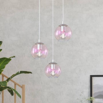 Eglo - Lustr na lanku 3xE27/60W/230V lesklý chrom