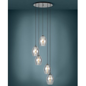 Eglo - Lustr na lanku 5xE27/60W/230V kouřová