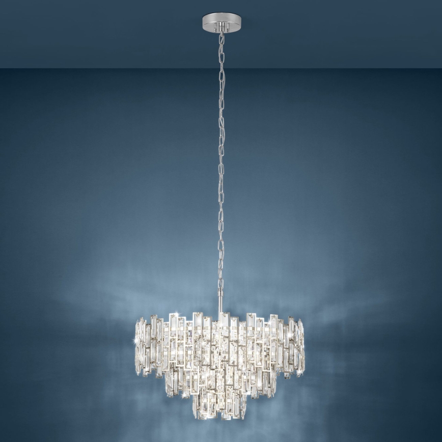 Eglo - Lustr na řetězu 10xE14/25W/230V pr. 63 cm
