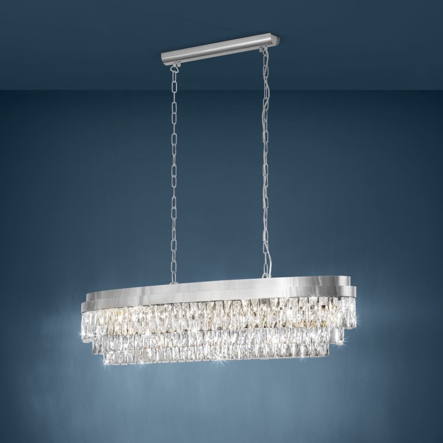 Eglo - Lustr na řetězu 13xE14/40W/230V lesklý chrom