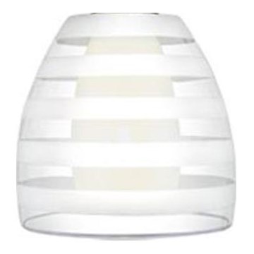 Eglo - Náhradní sklo k lustru FARGO pr. 20,5 cm vnější/proužky