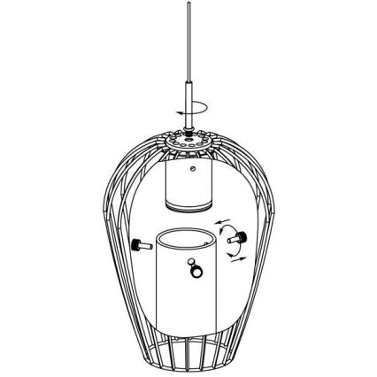 Eglo - Náhradní sklo k lustru a stolní lampě VENCINO bílá