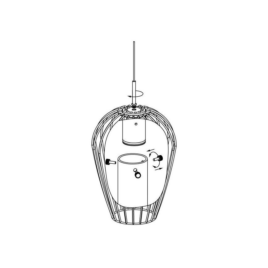 Eglo - Náhradní sklo k lustru a stolní lampě VENCINO bílá