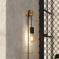 Eglo - Nástěnná lampa 1xE27/13W/230V černá/béžová