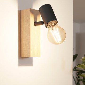 Eglo - Nástěnné bodové svítidlo TOWNSHEND 1xE27/10W/230V - FSC certifikováno
