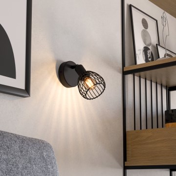 Eglo - Nástěnné svítidlo 1xE14/40W/230V černá