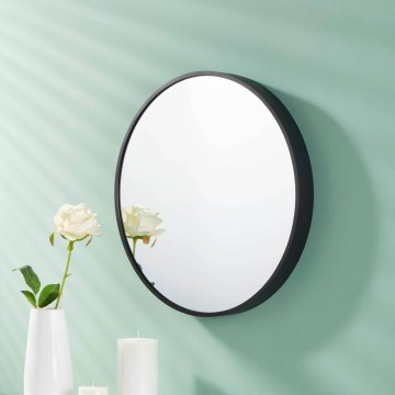 Eglo - Nástěnné zrcadlo pr. 40 cm černá