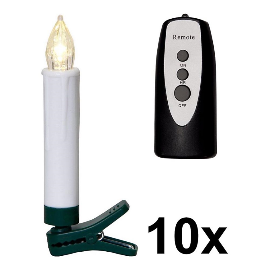 Eglo - SADA 10x LED Osvětlení na vánoční stromek 1xLED/0,06W/1xAA IP44 +DO