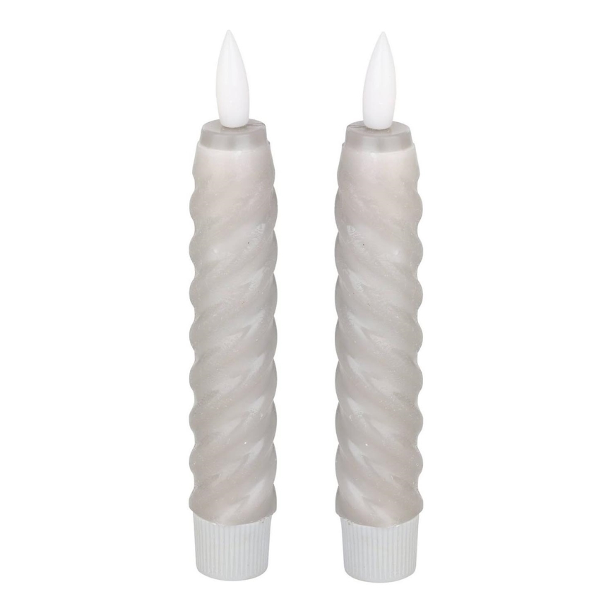 Eglo - SADA 2x LED Svíčka LED/1xAAA 15 cm šedá