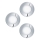 Eglo - SADA 3x LED Koupelnové podhledové svítidlo FUEVA 1xLED/2,8W/230V IP44 lesklý chrom