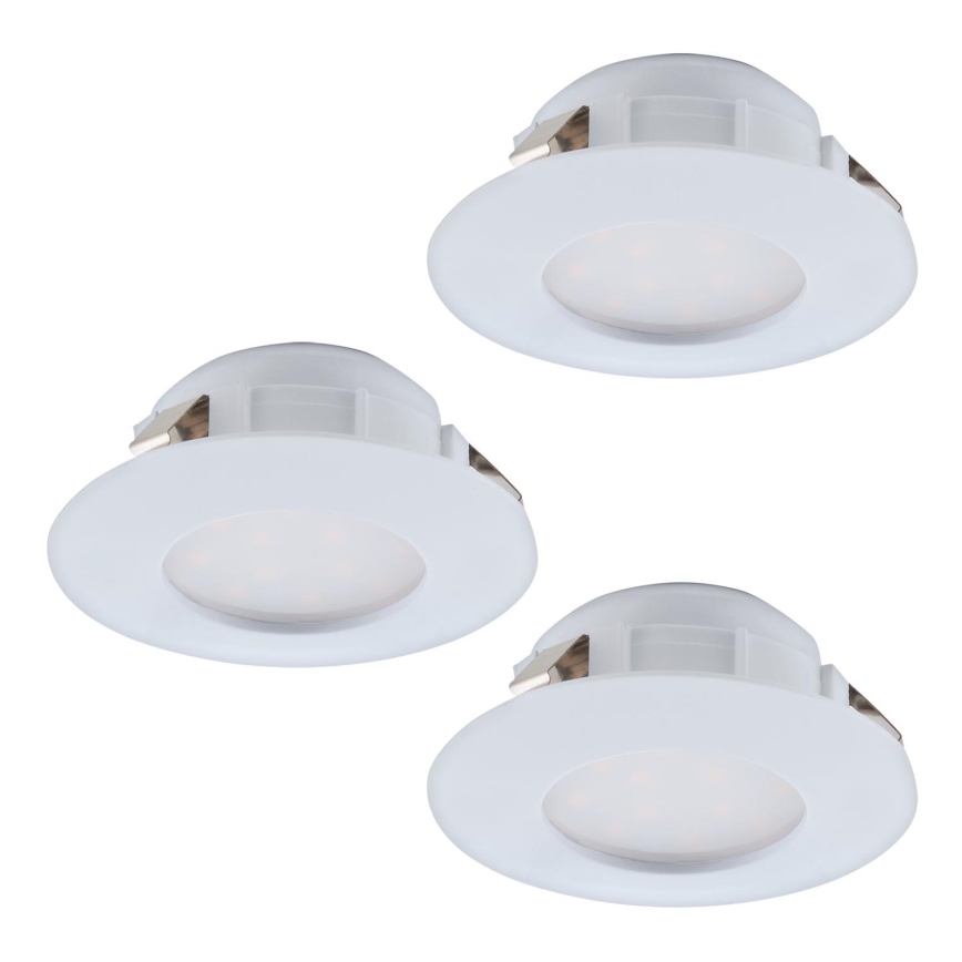 Eglo - SADA 3x LED Koupelnové podhledové svítidlo PINEDA 1xLED/4,9W/230V IP44