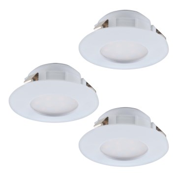 Eglo - SADA 3x LED Koupelnové podhledové svítidlo PINEDA LED/4,9W/230V IP44
