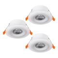 Eglo - SADA 3x LED Podhledové svítidlo 3xLED/4,8W/230V bílá