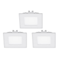 Eglo - SADA 3x LED Podhledové svítidlo FUEVA 1 1xLED/2,7W/230V 8,5x8,5 cm
