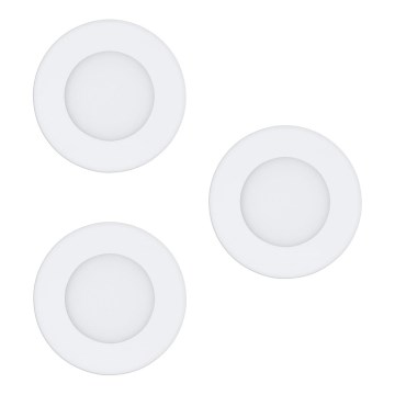 Eglo - SADA 3x LED Podhledové svítidlo FUEVA-RW 1xLED/2,8W/230V pr. 8,5 cm
