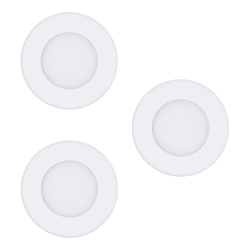 Eglo - SADA 3x LED Podhledové svítidlo FUEVA-RW 1xLED/2,8W/230V pr. 8,5 cm
