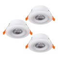 Eglo - SADA 3x LED Podhledové svítidlo LED/4,8W/230V bílá